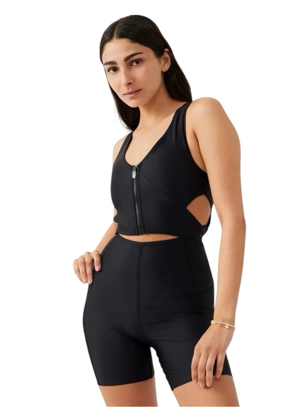 Outdoor Voices - NWT SplashKnit Cutout Bodysuit Black Sz Small